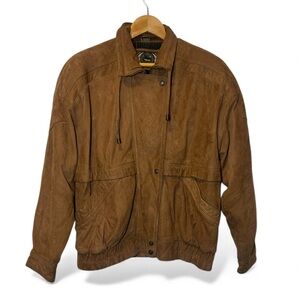 G-III Global Identity Leather Bomber Aviator Jacket Full‎ Zip Button Flight Coat